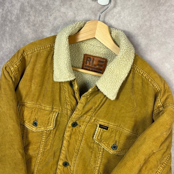 Vintage Polo Jeans Co. RL Corduroy Sherpa Jacket Menswear Vintage Style Classic - Picture 1 of 8